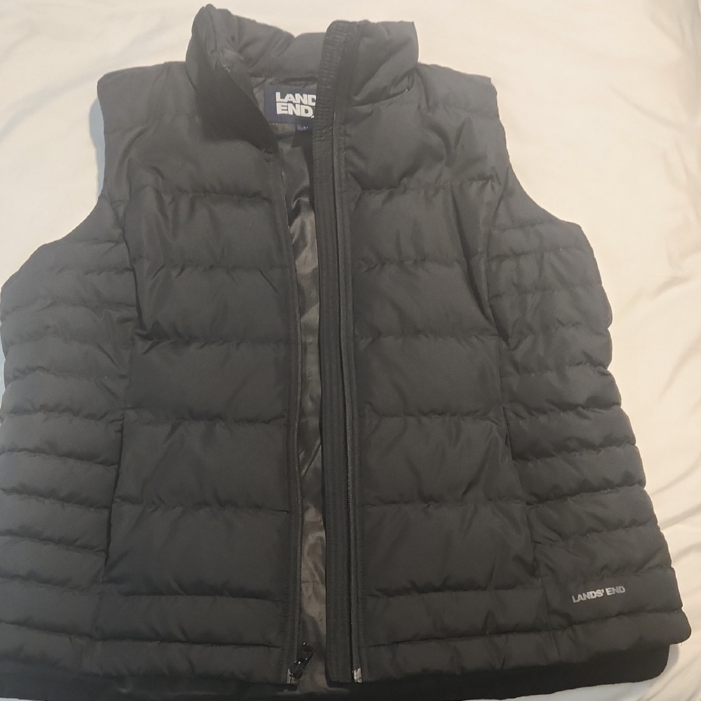 Lands' End Blaxk Quilted Vest